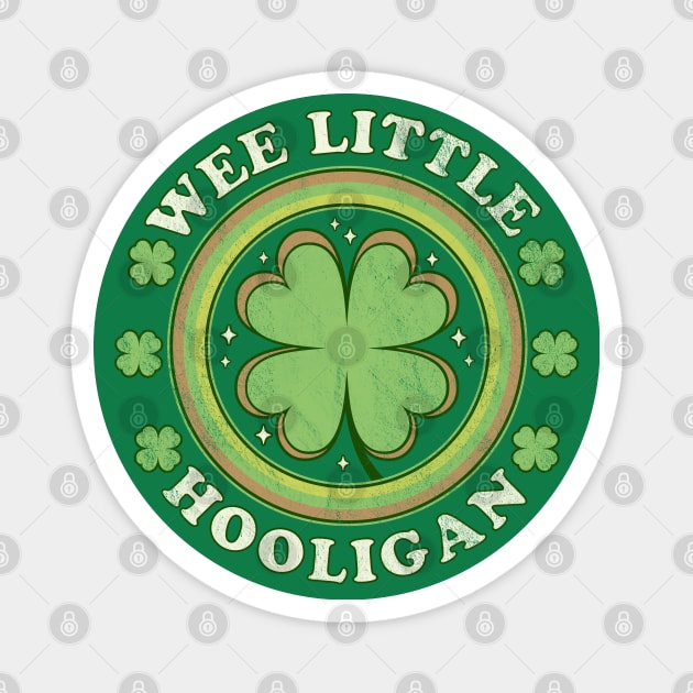 Wee Little Hooligan - Green Clover Funny Saint Patrick's Day Magnet by OrangeMonkeyArt